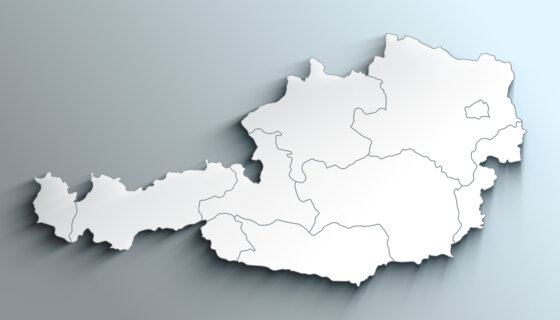 Symbolische Darstellung des regionalen Einzugsgebiets in Österreich.
